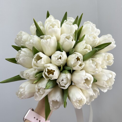 Букет невесты Белые тюльпаны